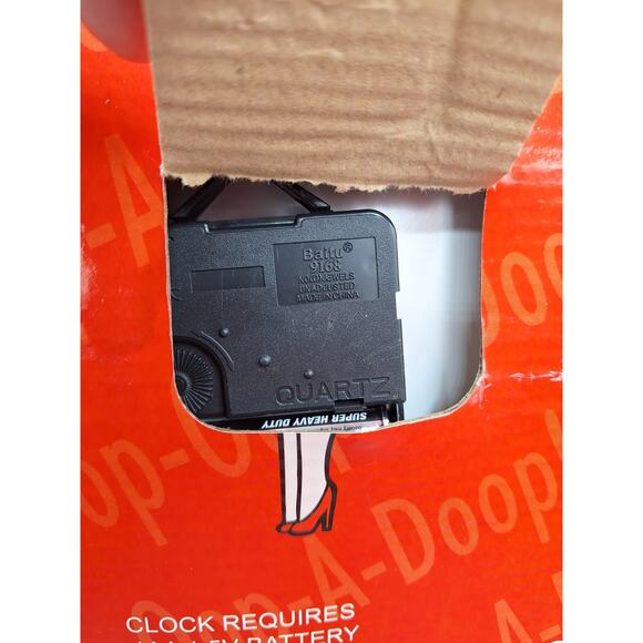 Betty Boop Red And White Glass Wall Clock 2009 Featuring Betty & Her Dog Tested - Picture 4 of 4